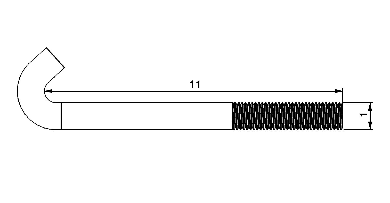 Hardware 1 X 11" J-Bolt